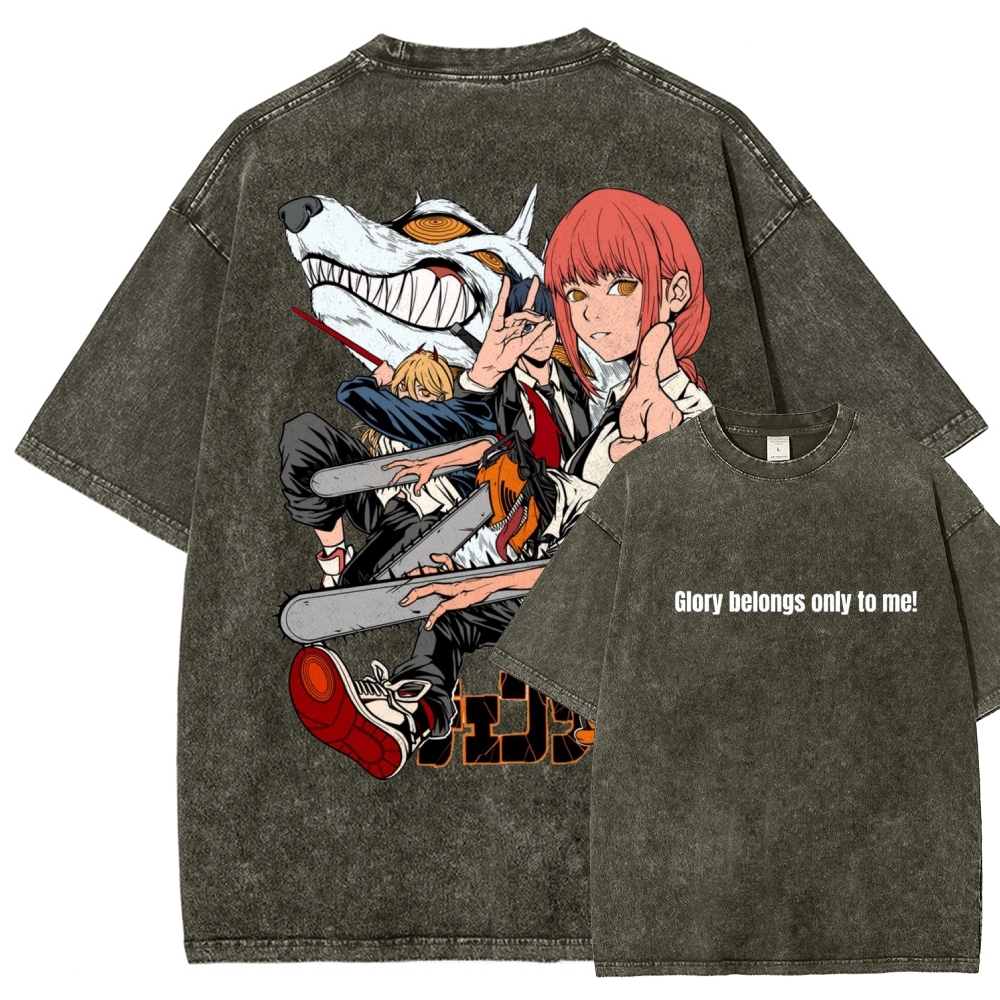 Chainsaw Man Washed Cotton T-shirt