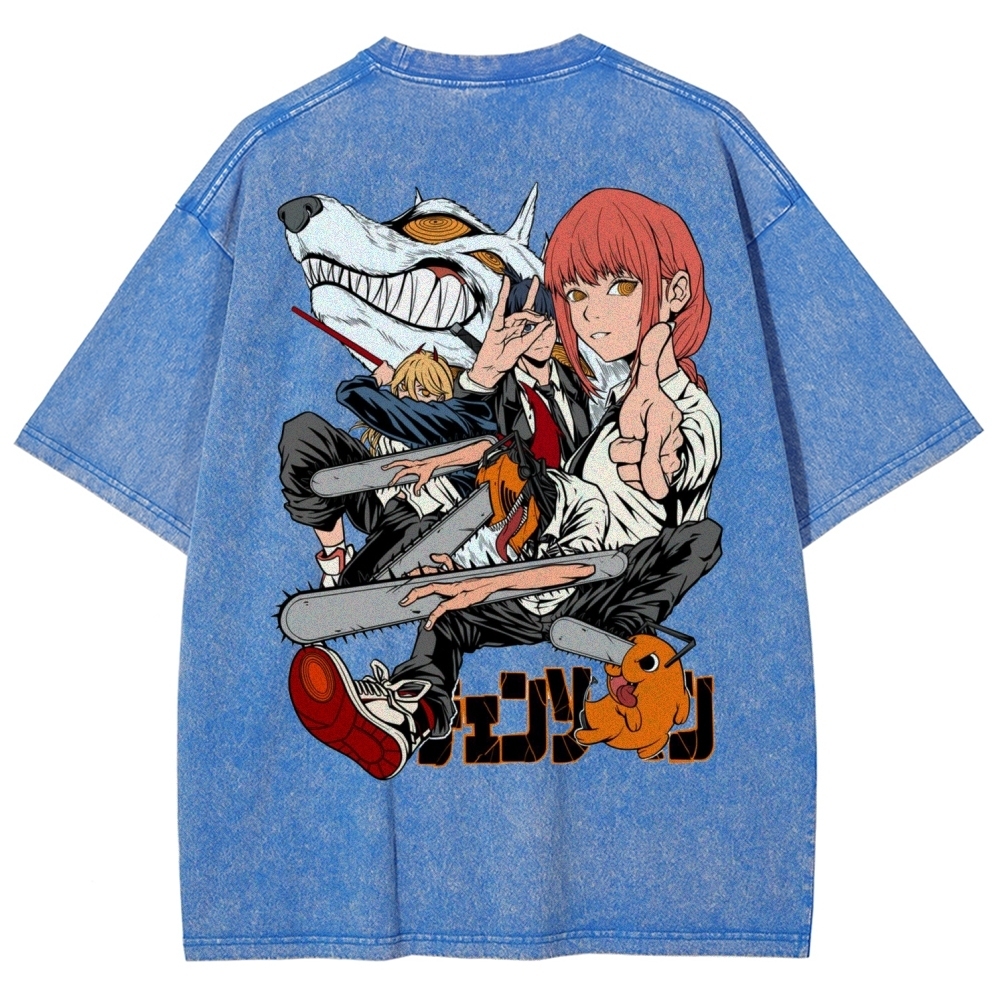 Chainsaw Man Washed Cotton T-shirt