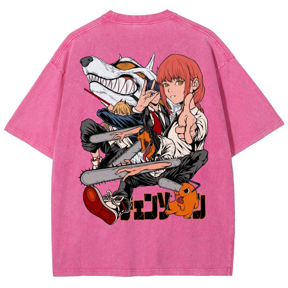 Chainsaw Man Washed Cotton T-shirt