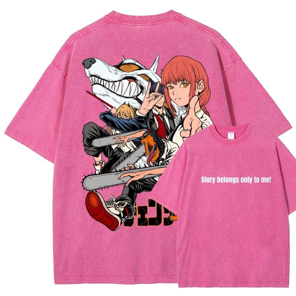 Chainsaw Man Washed Cotton T-shirt