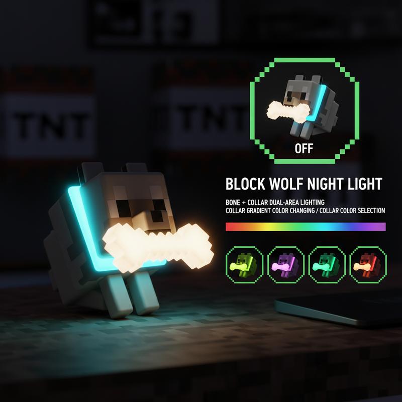 DIYCOM Pixel Wolf LED Night Light