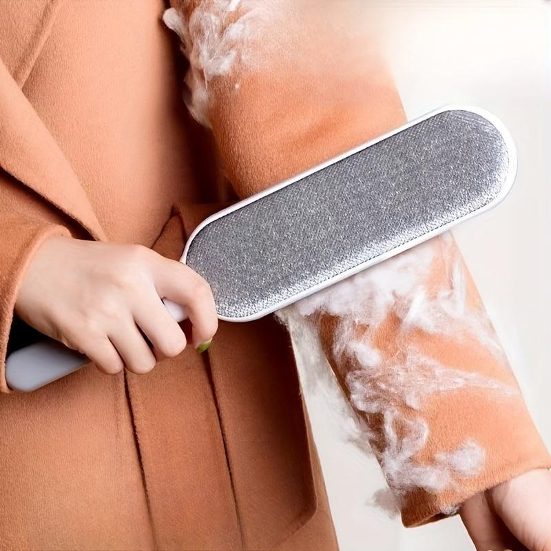 1pc Double-Sided Pet Hair & Dust Brush - Heavy-Duty Polypropylene Manual Electrostatic Cleaner with Non-Slip Grip, for Carpets, Furniture, Bedding, Clothes