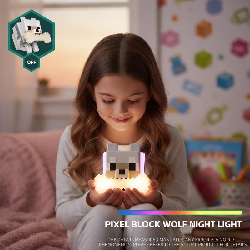DIYCOM Pixel Wolf LED Night Light