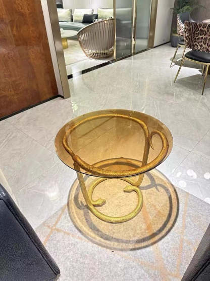 Italian Light Luxury robertocavalli Cracked Black Genuine Leather Villa Large Flat Living Room Straight Sofa