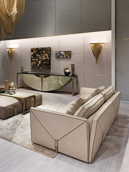 Italian Style New Modern Light Luxury Hong Kong Style visionnaire Envelope Sofa Corner Villa Matte Leather Sofa