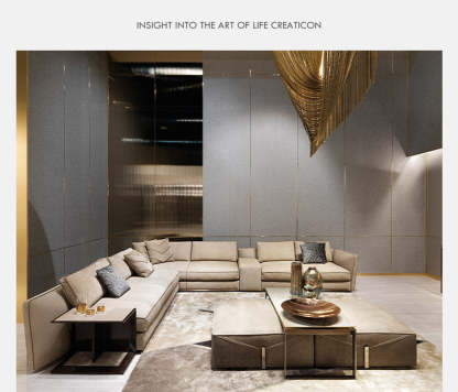 Italian Style New Modern Light Luxury Hong Kong Style visionnaire Envelope Sofa Corner Villa Matte Leather Sofa