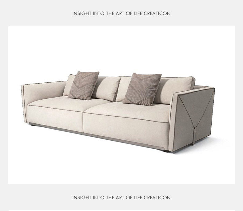 Italian Style New Modern Light Luxury Hong Kong Style visionnaire Envelope Sofa Corner Villa Matte Leather Sofa