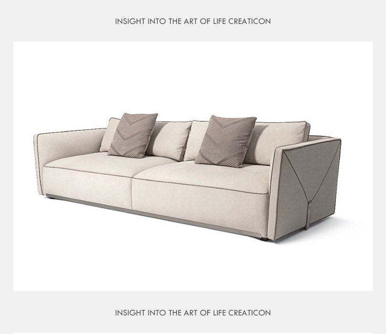 Italian Style New Modern Light Luxury Hong Kong Style visionnaire Envelope Sofa Corner Villa Matte Leather Sofa