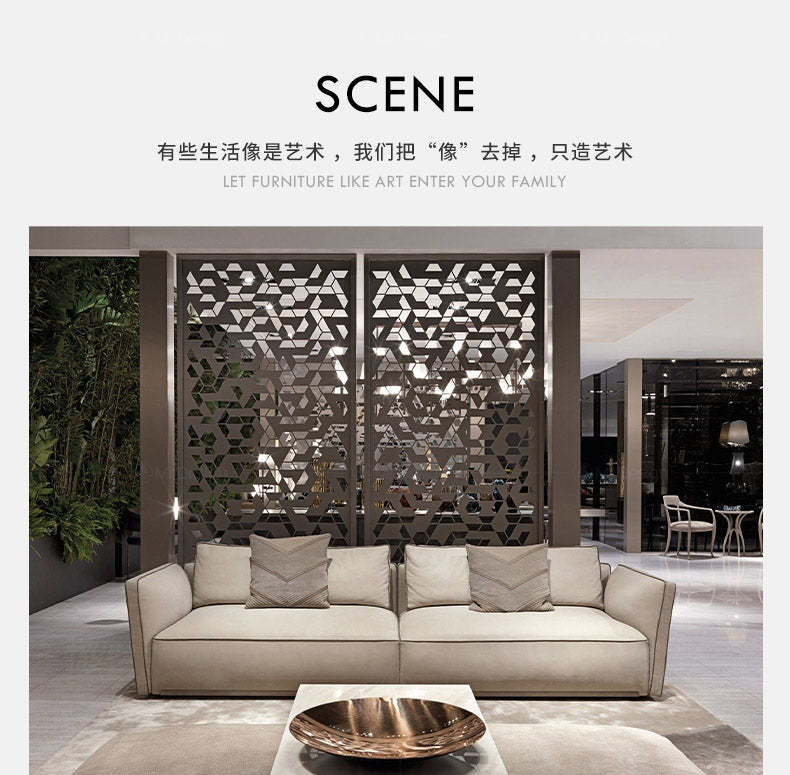 Italian Style New Modern Light Luxury Hong Kong Style visionnaire Envelope Sofa Corner Villa Matte Leather Sofa