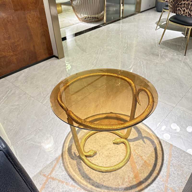 Italian Light Luxury robertocavalli Cracked Black Genuine Leather Villa Large Flat Living Room Straight Sofa