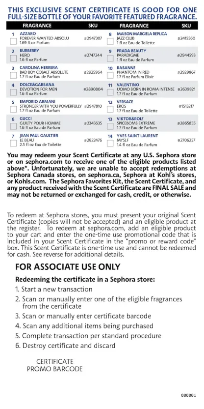 Holiday Men's Cologne Sampler Gift Set w/ Redeemable Voucher