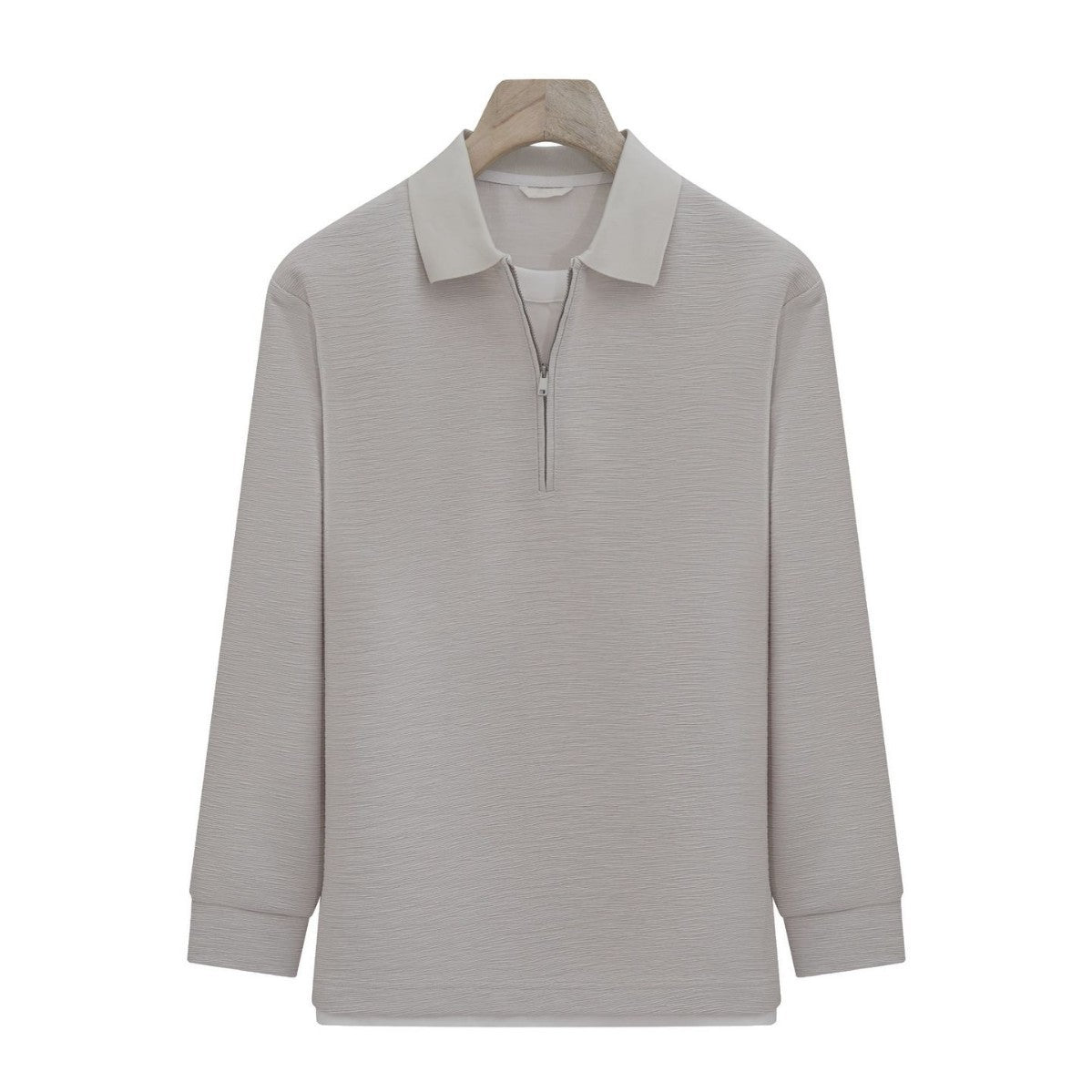 Half-zip casual polo shirt