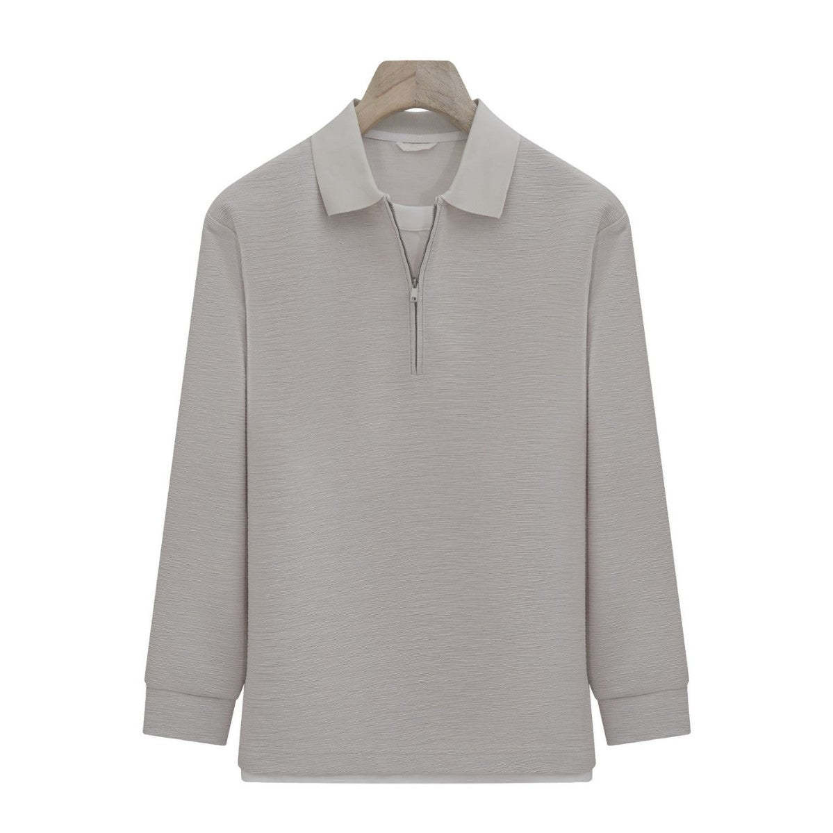 Half-zip casual polo shirt