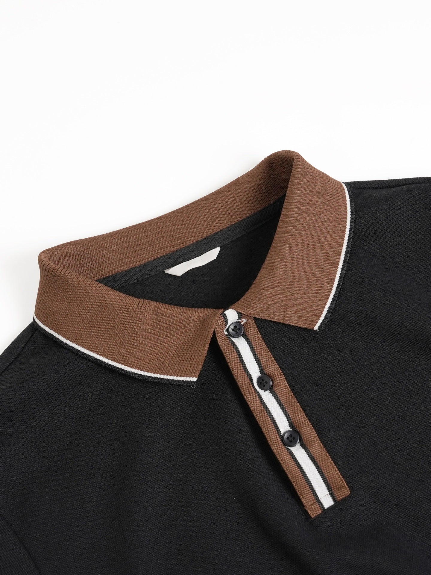 Loose, casual long-sleeved T-shirt/polo shirt