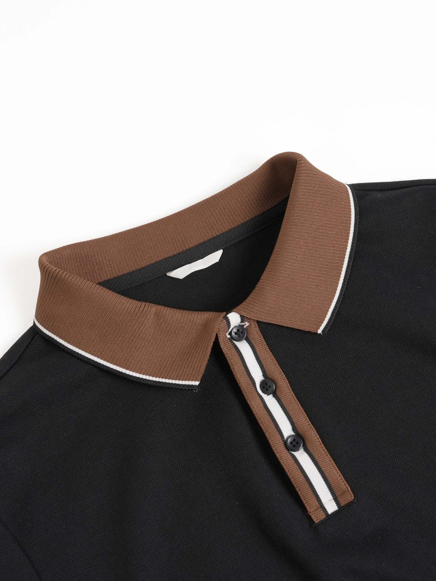 Loose, casual long-sleeved T-shirt/polo shirt
