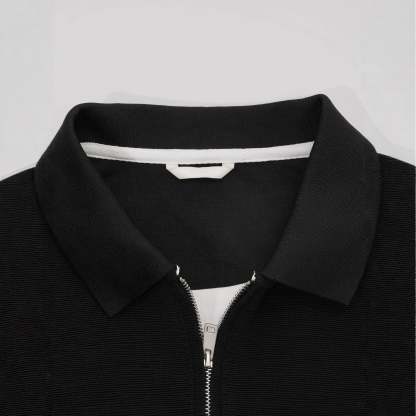 Half-zip casual polo shirt