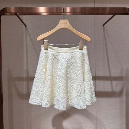 Mesh fabric, natural waist, elegant midi skirt