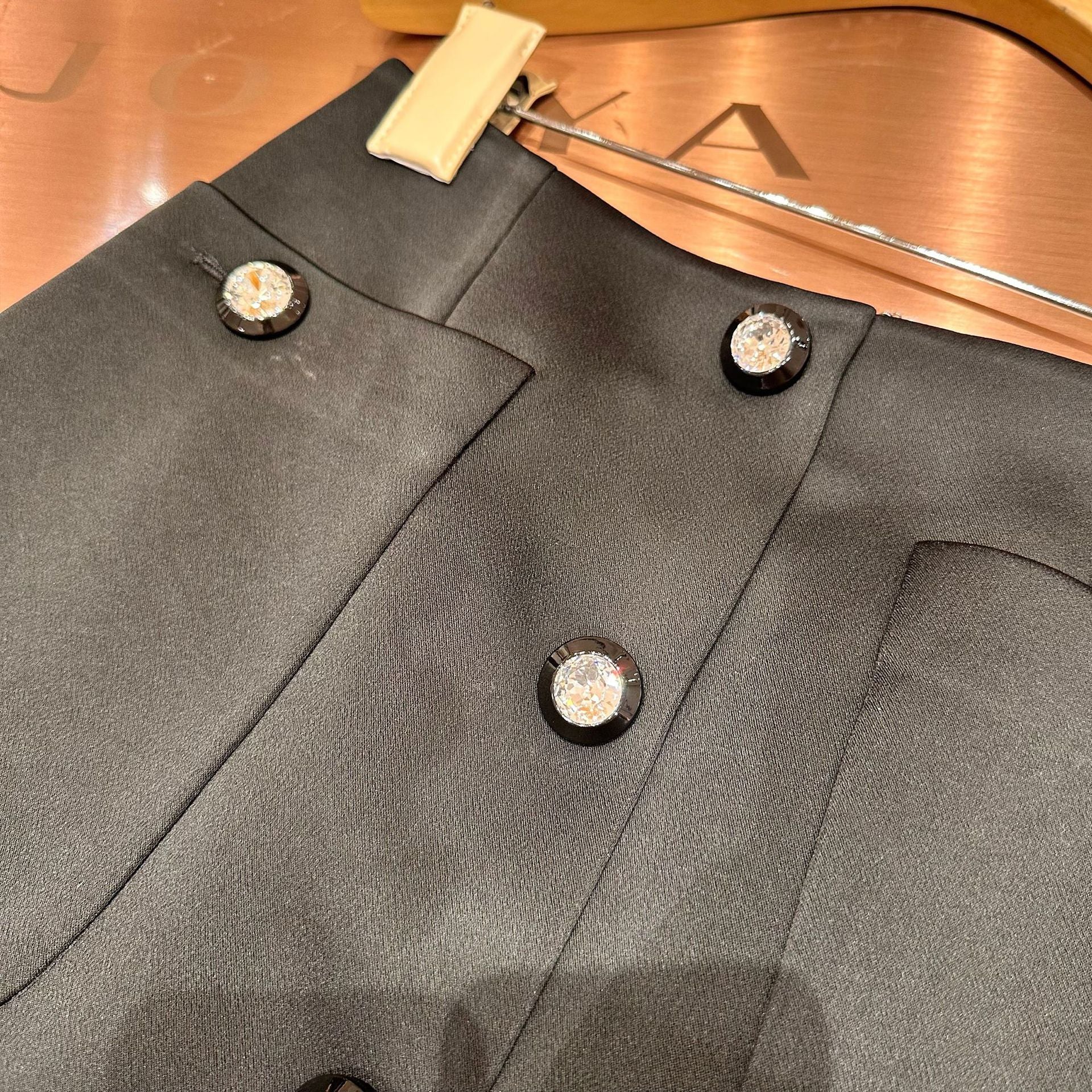 Pocketed A-line mini skirt