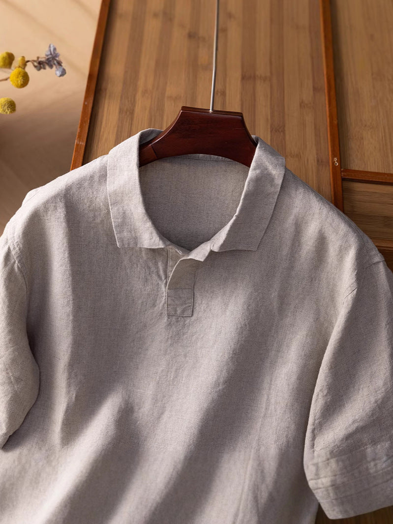 Loose and casual collared polo shirt