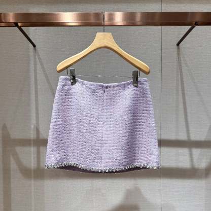 Sequined A-line mini skirt