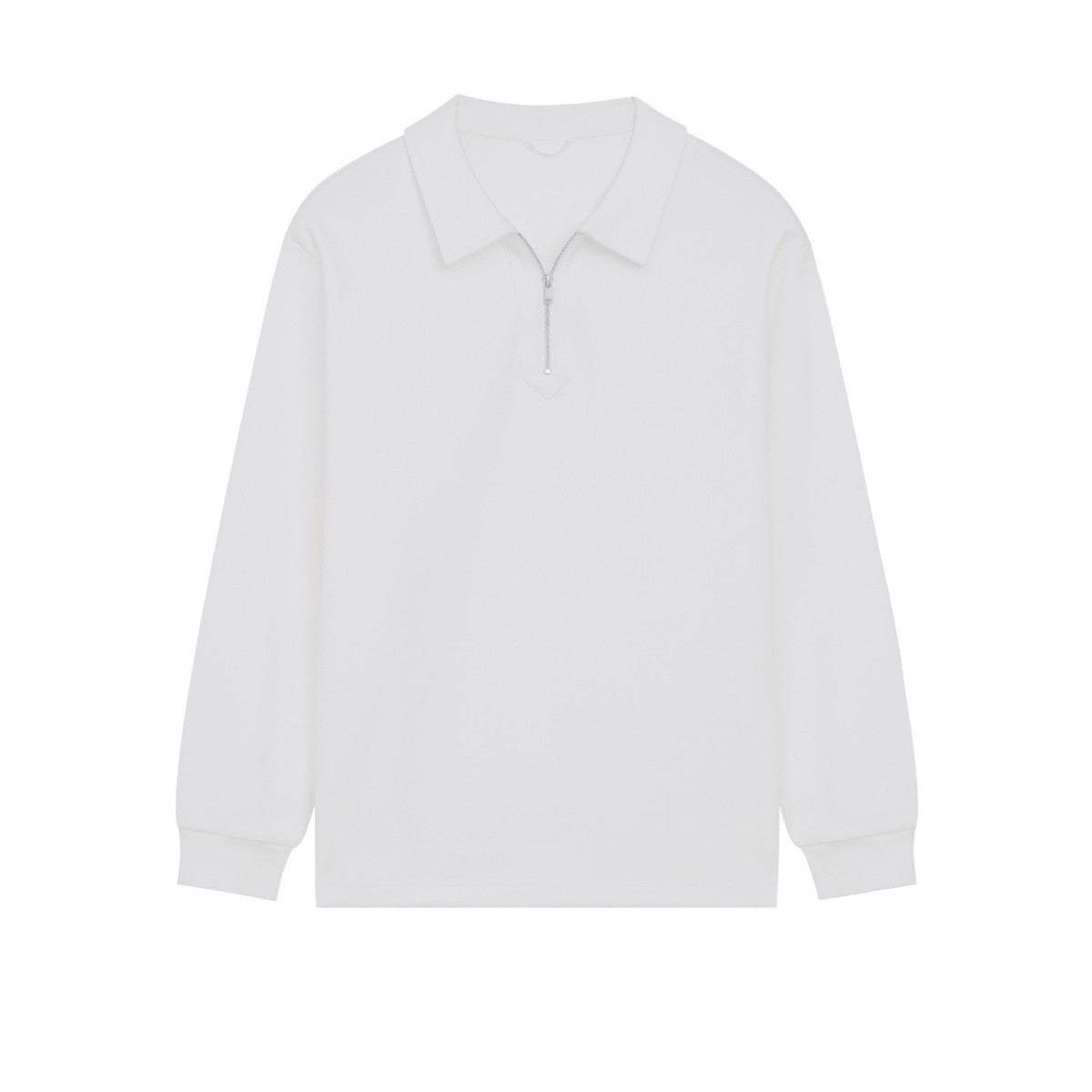 Half-zip loose-fitting casual polo shirt