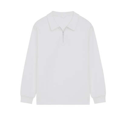 Half-zip loose-fitting casual polo shirt