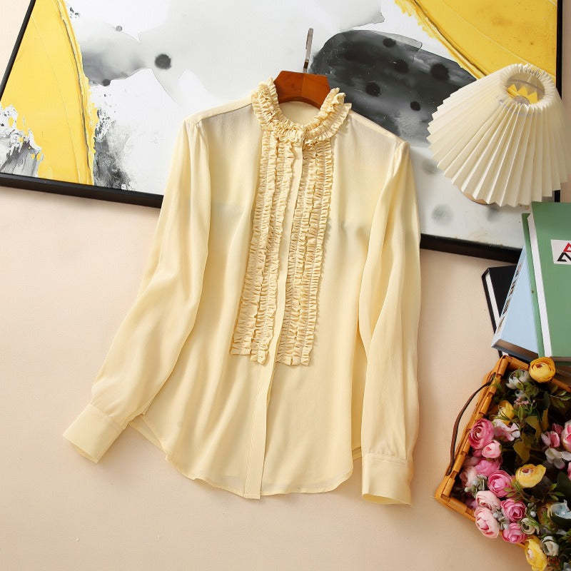 Loose-fitting, plus-size mulberry silk top