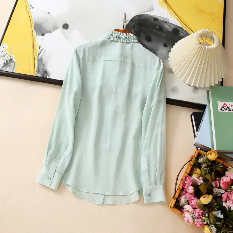 Loose-fitting, plus-size mulberry silk top