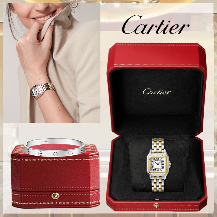 PANTHERE DE CARthtTIER WATCH & LOVE BRACELET, CLASSIC MODEL