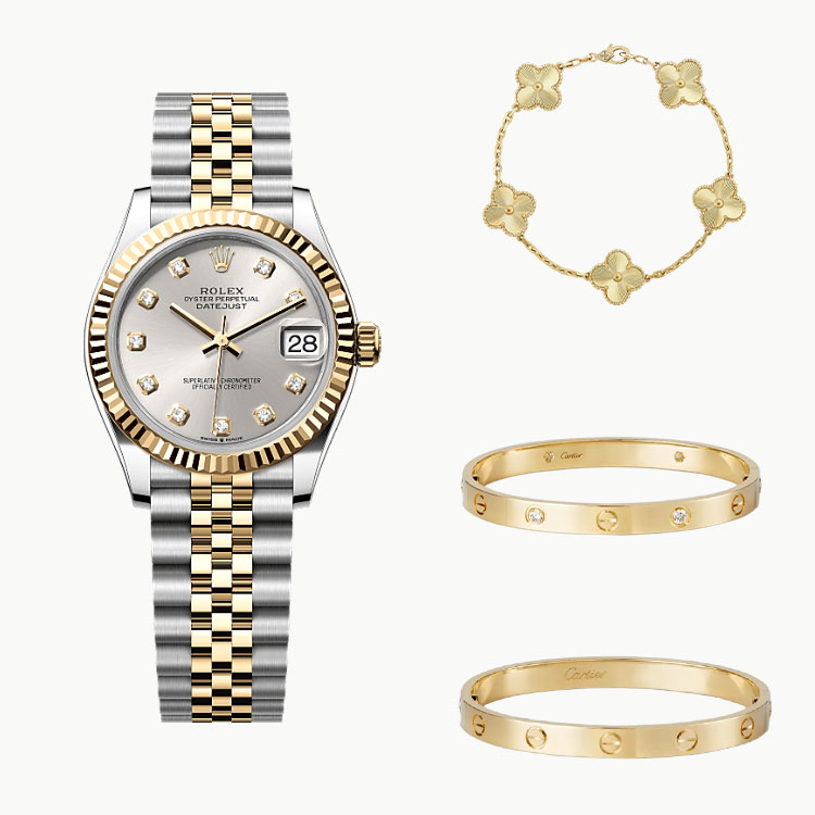 4‑Piece Datejust 31– Love, Clover & Diamonds