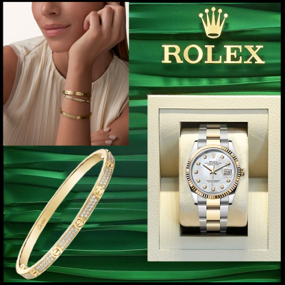 LOVE BRACELET, SMALL MODEL, PAVED & DATEJUST 36 OYSTER, 36 MM
