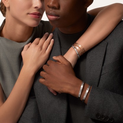 LOVE bracelet, classic model, brushed, 4 diamonds