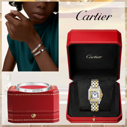 PANTHÈRE DE CARthtTIER WATCH & LOVE BRACELET, CLASSIC MODEL