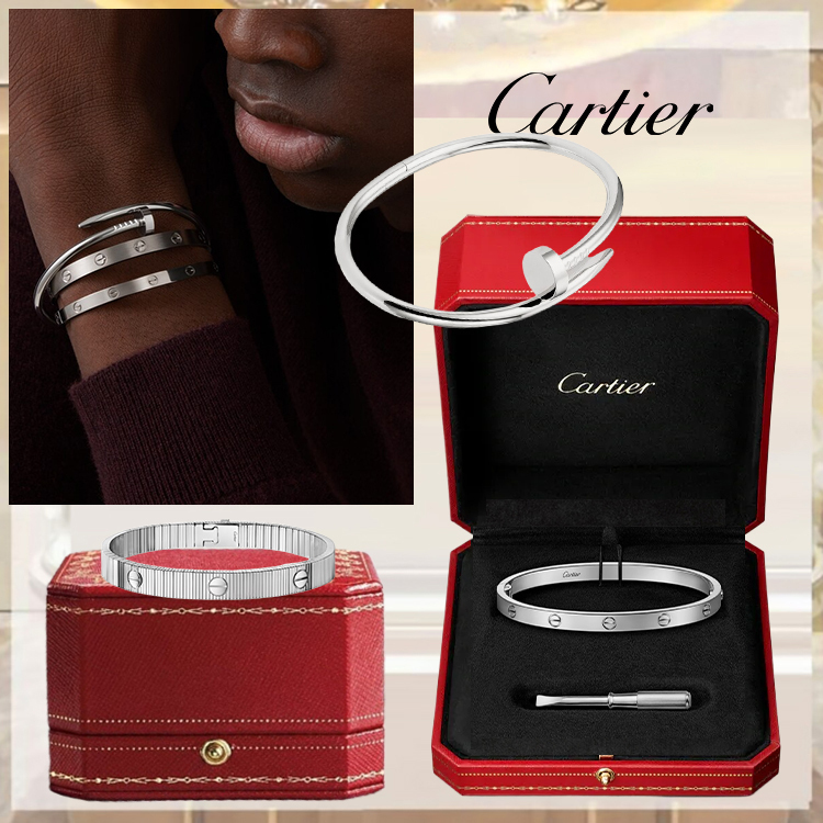 3‑PIECE CARTHTTIER WHITE GOLD LOVE & CLOU
