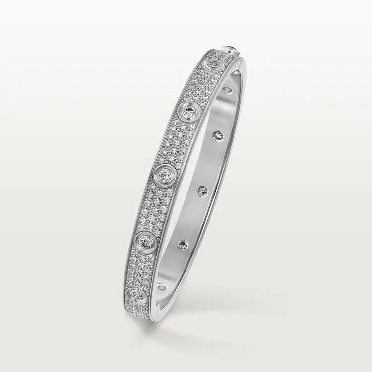 LOVE BRACELET, DIAMOND-PAVED