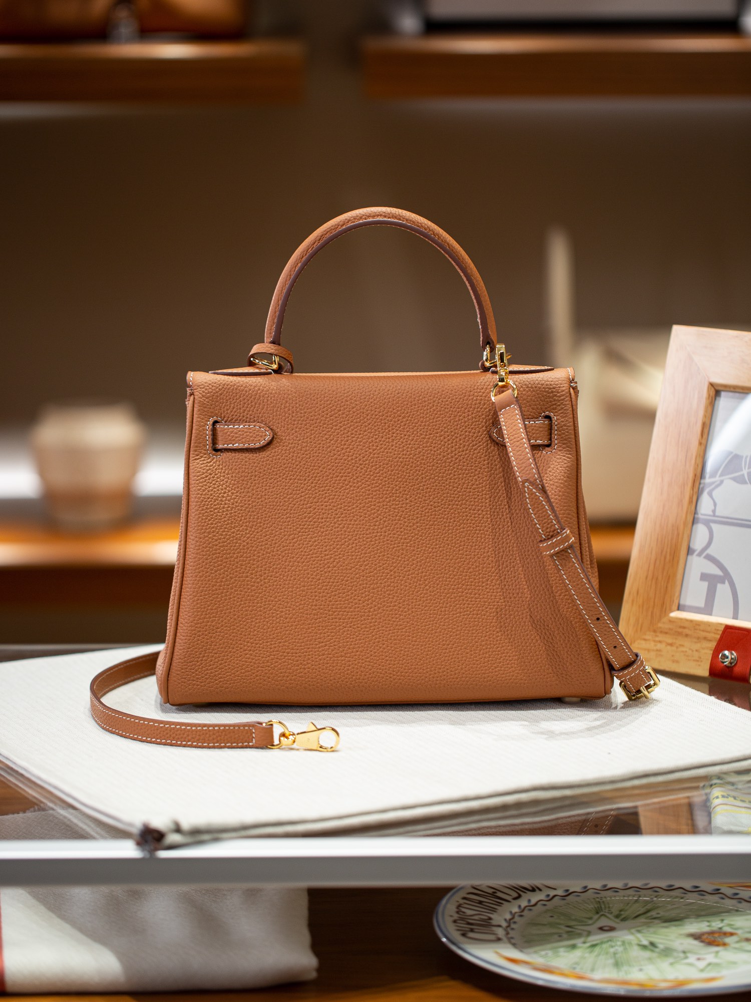 KELLY 28 FIRST LAYER TOGO COWHIDE WHITE