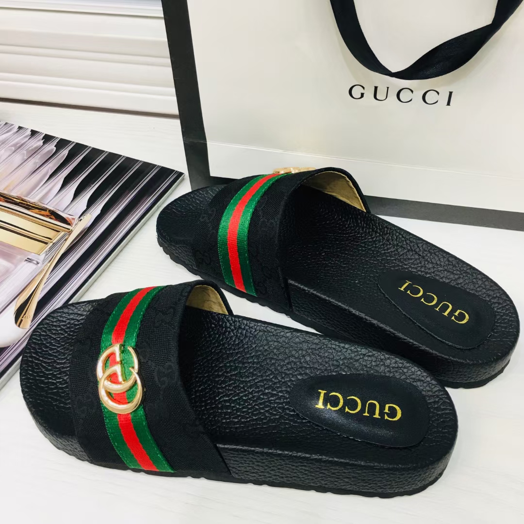 LEATHER SANDAL WITH DOUBLE G