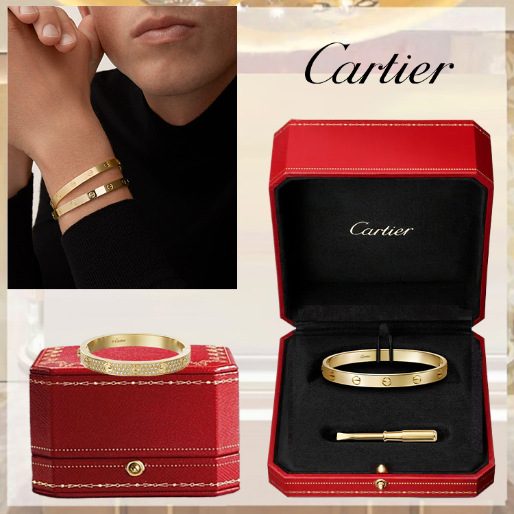 LOVE BRACELET, DIAMOND-PAVED & LOVE BRACELET, CLASSIC MODEL