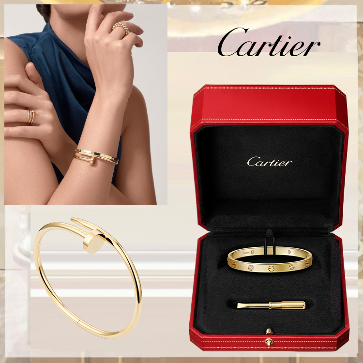 LOVE BRACELET.4 DIAMONDS & JUSTE UN CLOU BRACELET, CLASSIC MODEL