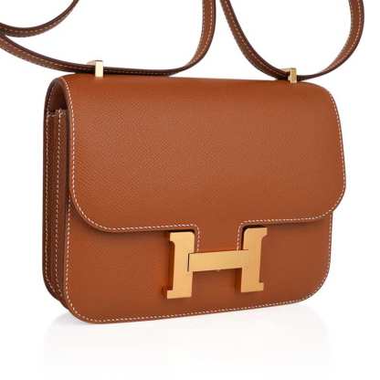 Constance 18 Mini Bag Gold w/ Gold Hardware Epsom Leather