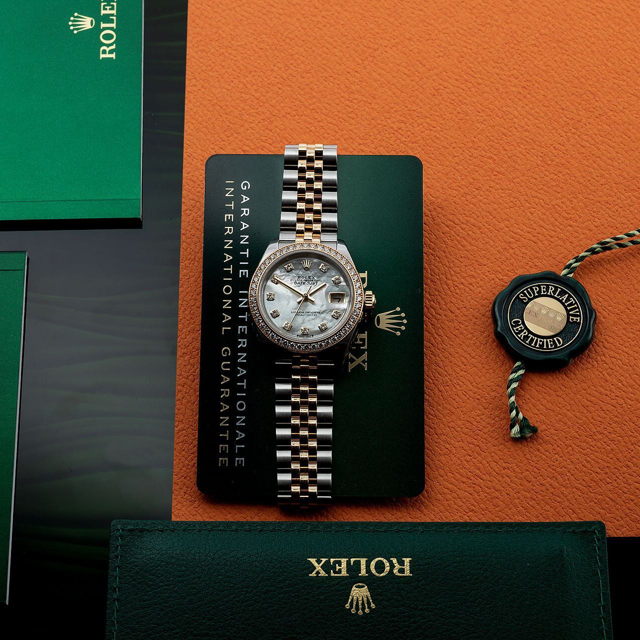 LADY-DATEJUST OYSTER 28 MM OYSTERSTEEL YELLOW GOLD AND DIAMONDS 279383RBR