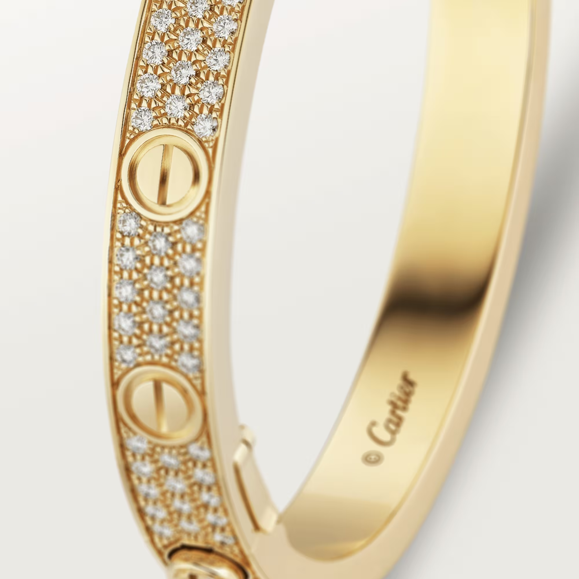 LOVE BRACELET, DIAMOND-PAVED