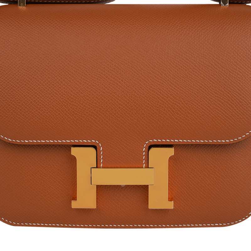 Constance 18 Mini Bag Gold w/ Gold Hardware Epsom Leather
