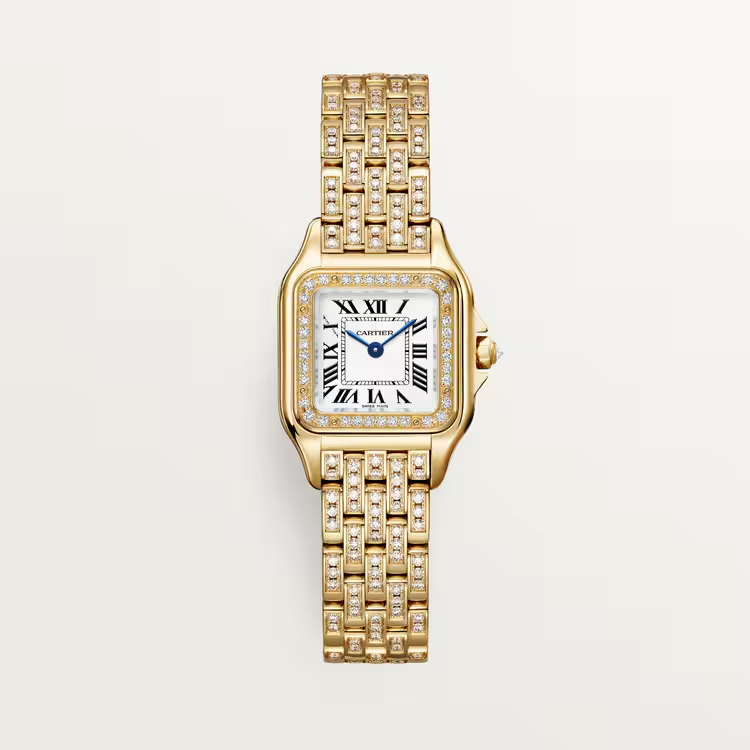 3‑Piece Carthttier Stack –Panthère, Yellow Gold, Love & Clou Diamonds