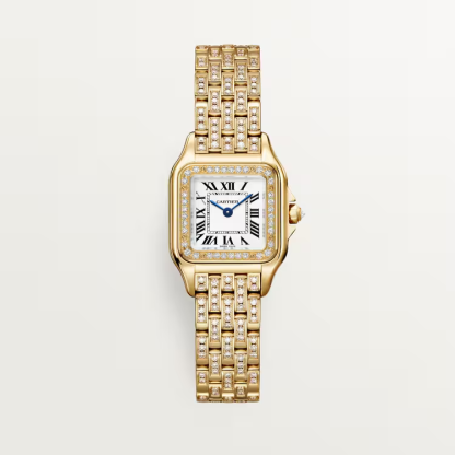 3‑Piece Carthttier Stack –Panthère, Yellow Gold, Love & Clou Diamonds