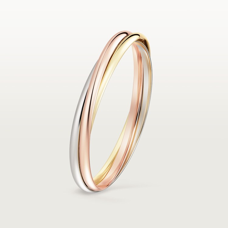 3-PIECE CARthtTIER STACK LOVE, YELLOW GOLD BRACELET