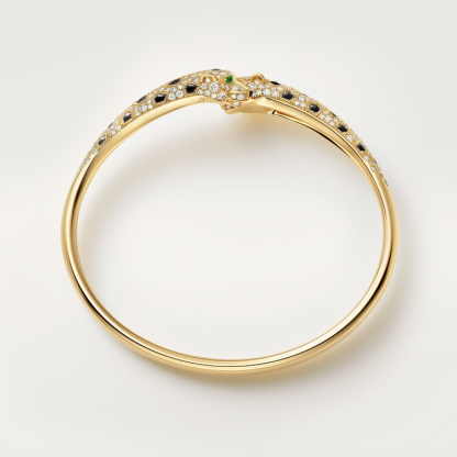 PANTHÈRE DE CARthtTIER BRACELET, SMALL MODEL, HALF-PAVED