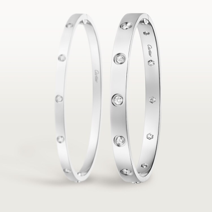 LOVE BRACELET, CLASSIC MODEL, 10 DIAMONDS & SKY-DWELLER OYSTER, 42 mm
