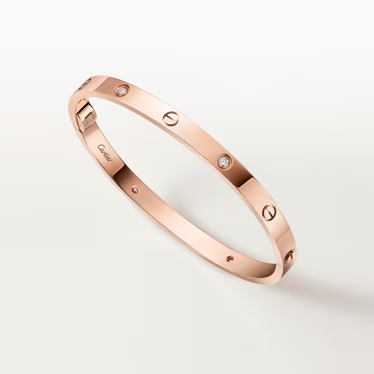 LOVE BRACELET, MEDIUM MODEL, 4 DIAMONDS