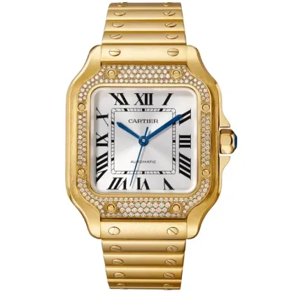 3‑Piece Carthttier Stack –Santos De, Yellow Gold, Love & Clou Diamonds